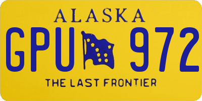 AK license plate GPU972