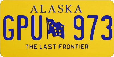 AK license plate GPU973