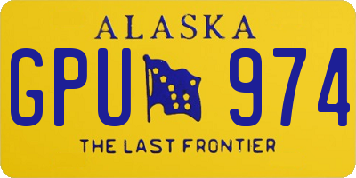 AK license plate GPU974