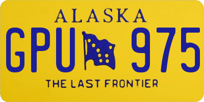 AK license plate GPU975
