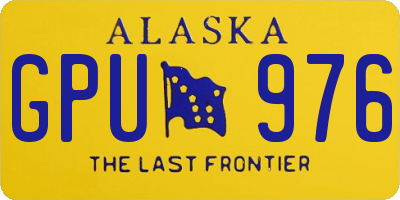 AK license plate GPU976