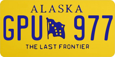 AK license plate GPU977