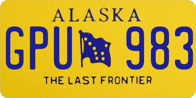 AK license plate GPU983