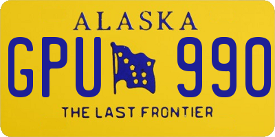 AK license plate GPU990