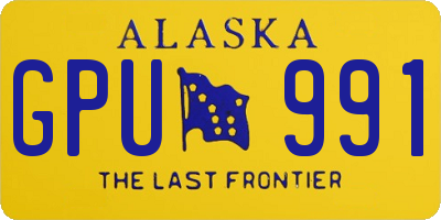 AK license plate GPU991