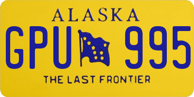 AK license plate GPU995
