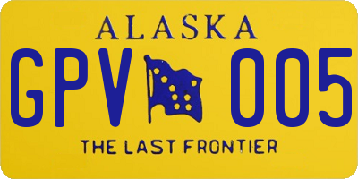 AK license plate GPV005