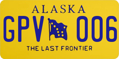 AK license plate GPV006