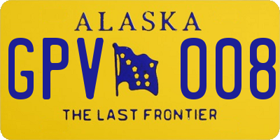 AK license plate GPV008