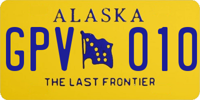 AK license plate GPV010