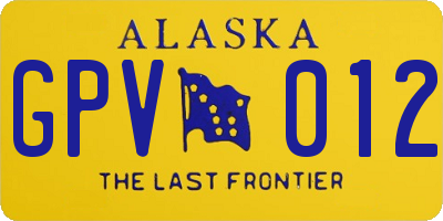 AK license plate GPV012