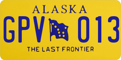 AK license plate GPV013