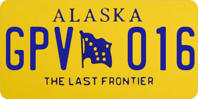 AK license plate GPV016