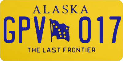 AK license plate GPV017