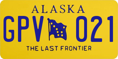 AK license plate GPV021