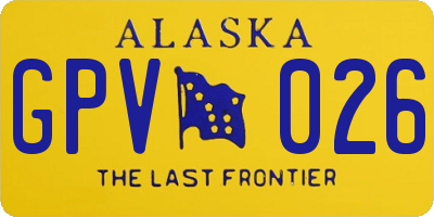 AK license plate GPV026