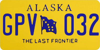 AK license plate GPV032