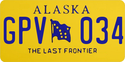 AK license plate GPV034