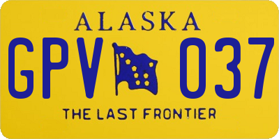 AK license plate GPV037