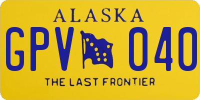 AK license plate GPV040