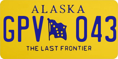 AK license plate GPV043