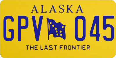 AK license plate GPV045
