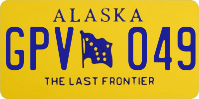 AK license plate GPV049
