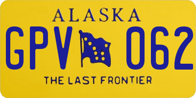 AK license plate GPV062