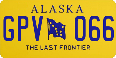 AK license plate GPV066