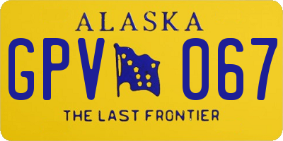 AK license plate GPV067