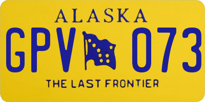 AK license plate GPV073