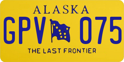 AK license plate GPV075