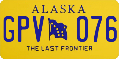AK license plate GPV076