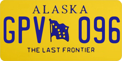 AK license plate GPV096
