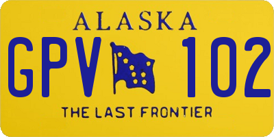 AK license plate GPV102