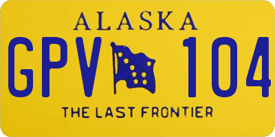 AK license plate GPV104