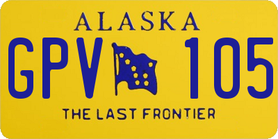 AK license plate GPV105