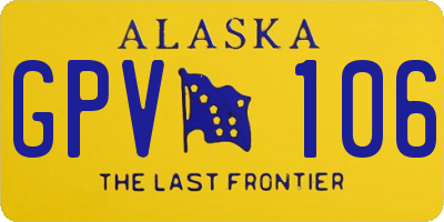 AK license plate GPV106