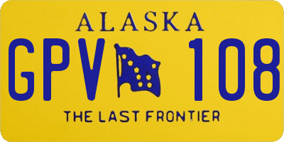 AK license plate GPV108