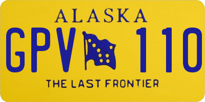 AK license plate GPV110