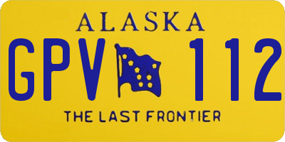 AK license plate GPV112