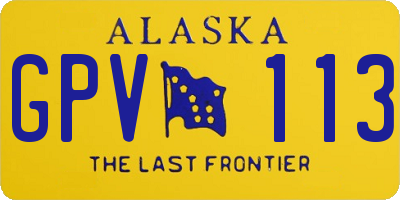AK license plate GPV113