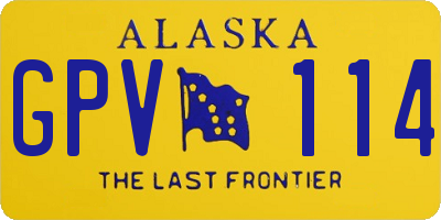 AK license plate GPV114
