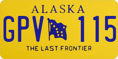 AK license plate GPV115