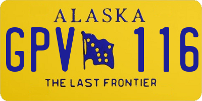 AK license plate GPV116