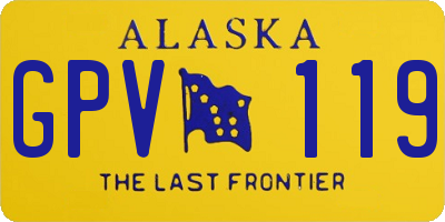 AK license plate GPV119