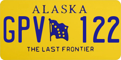 AK license plate GPV122