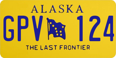 AK license plate GPV124
