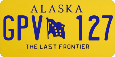 AK license plate GPV127