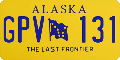 AK license plate GPV131